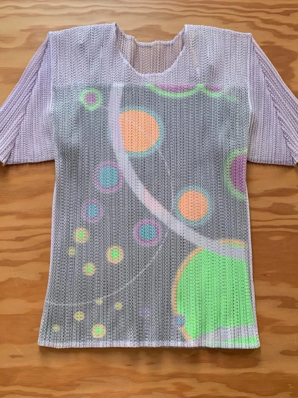 Issey Miyake Pleats Please Planet Top Pale Purple JP3